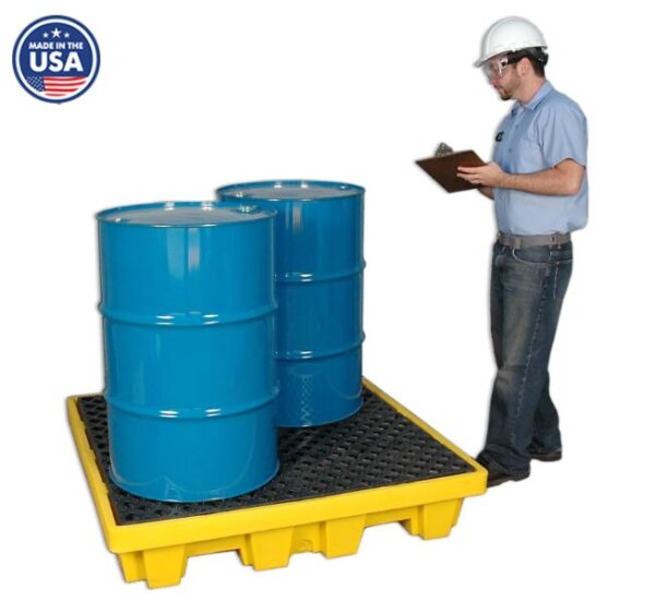 SPILL PALLET WITH DRAIN