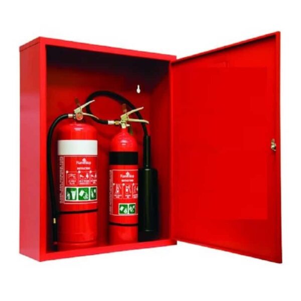 Fire Extinguisher Cabinet - Wall Mounted - Red Mild Steel - Image 2