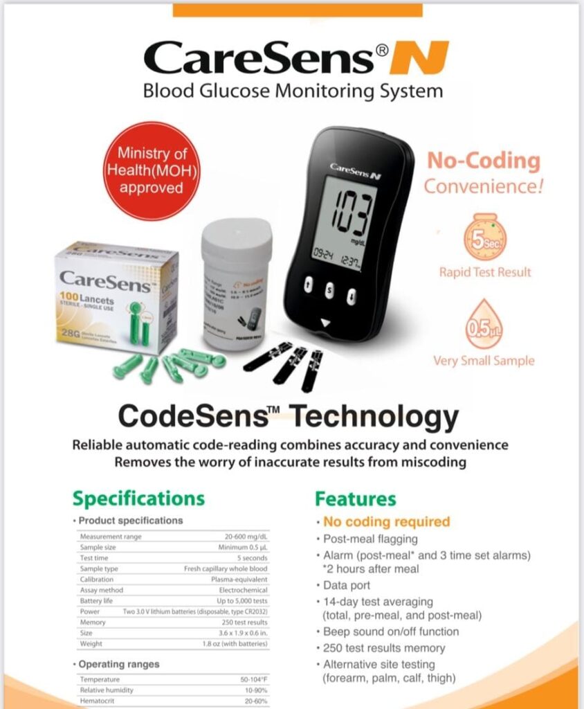 CARESENS GLUCOMETER