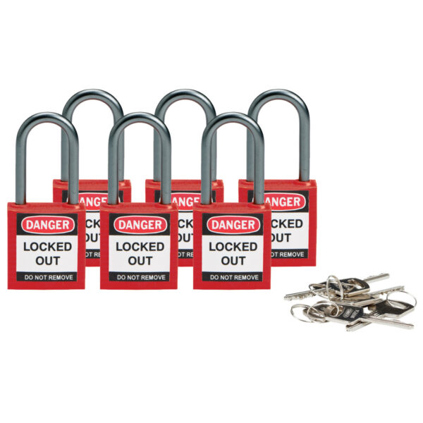 Buy BRADY COMPACT LOCKOUT PADLOCK RED - Brady-814126 in UAE