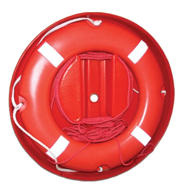 Lalizas Lifebuoy Set: Red lifebuoy with ring case and floating rope