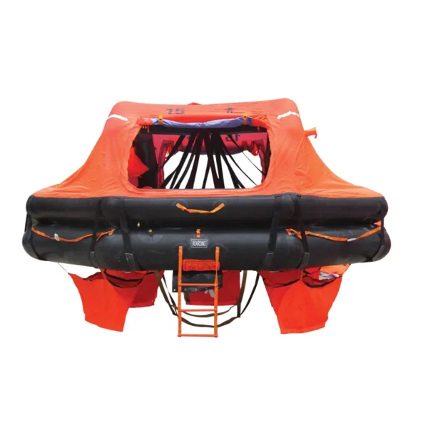 Lalizas SOLAS Oceano Davit-Launched Liferaft, orange, inflatable, marine safety