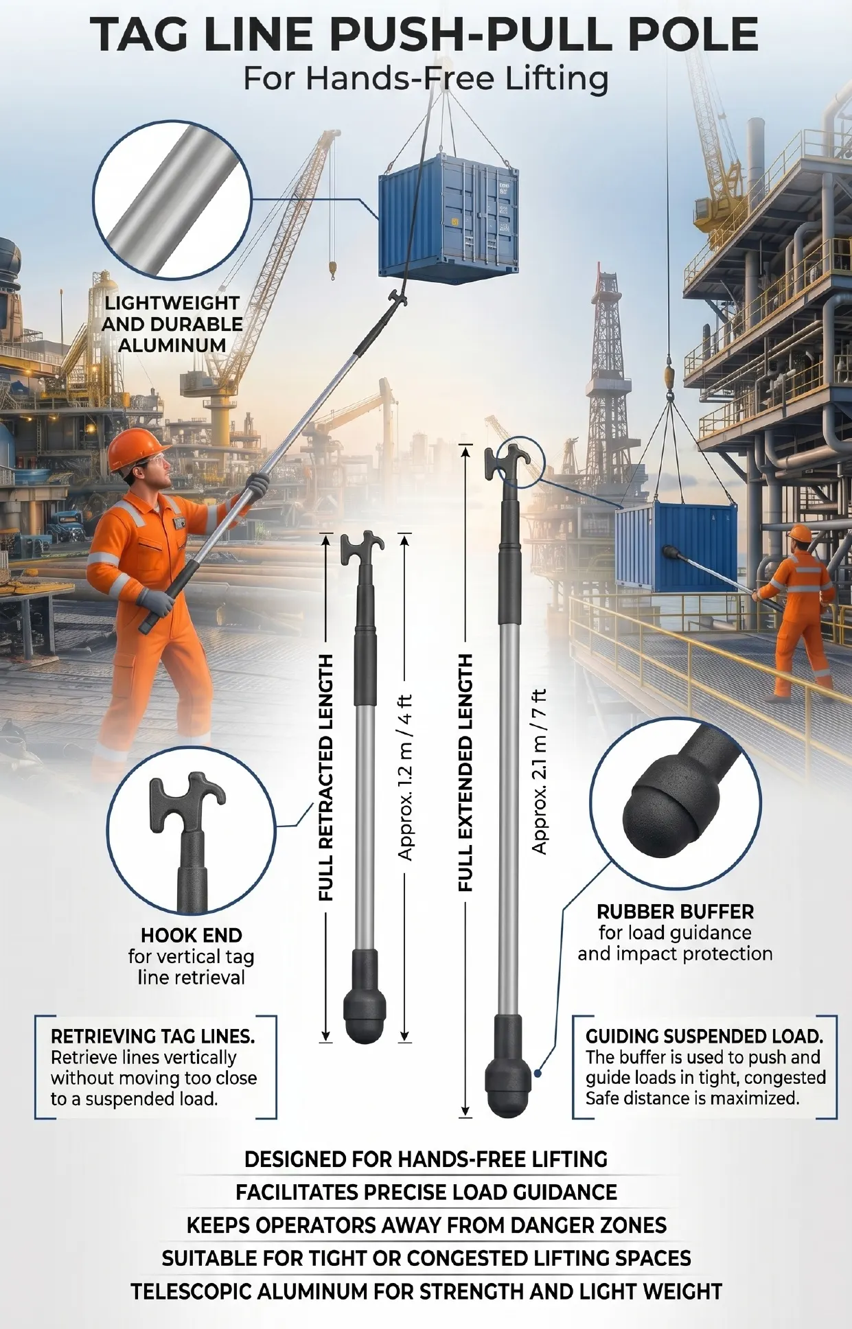 Tangle Free Guiding Tagline with Snaphook Supplier UAE